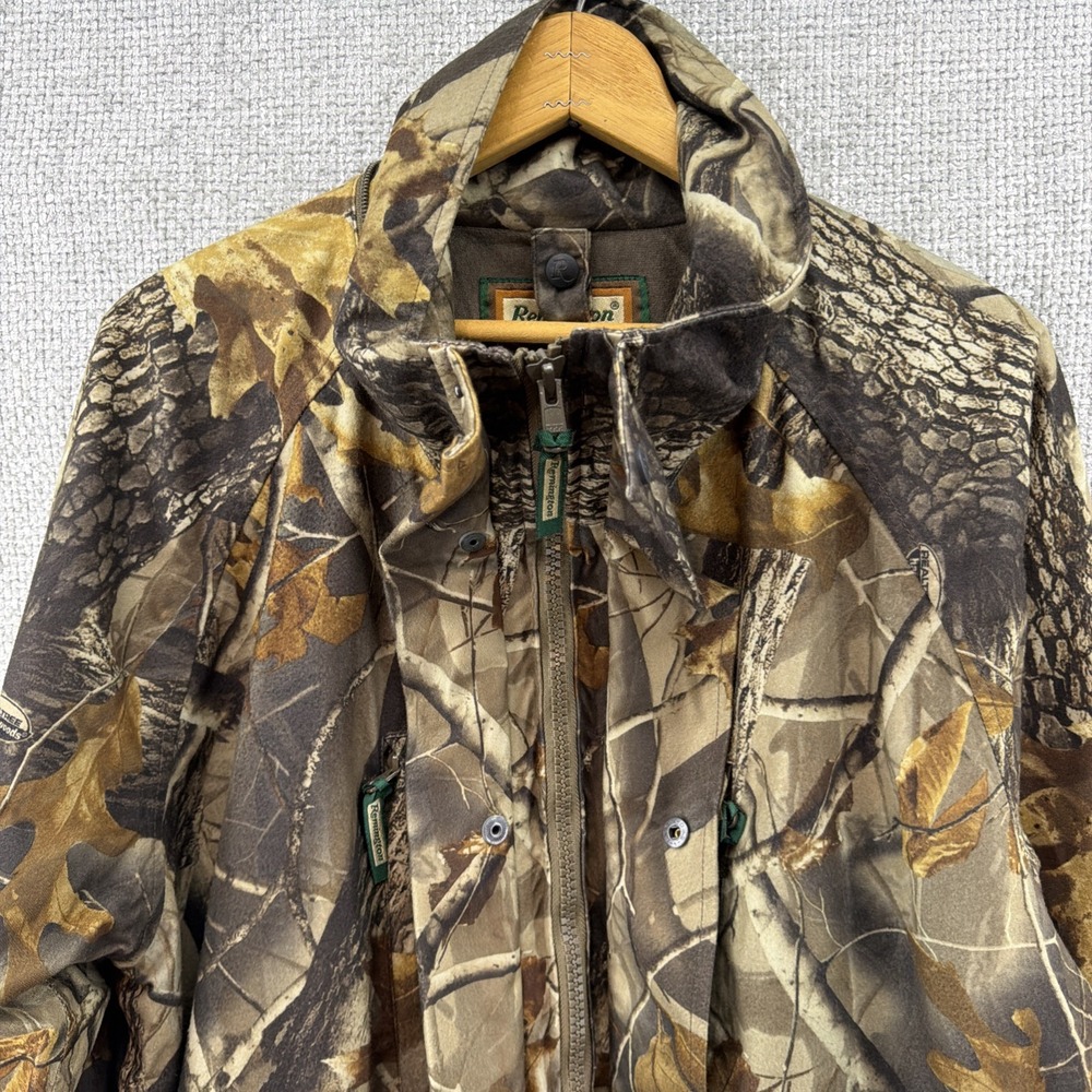 Vintage Remington Realtree Hardwoods Hunting Camo Zip Jacket Mens M 50 in Chest - Picture 9 of 16
